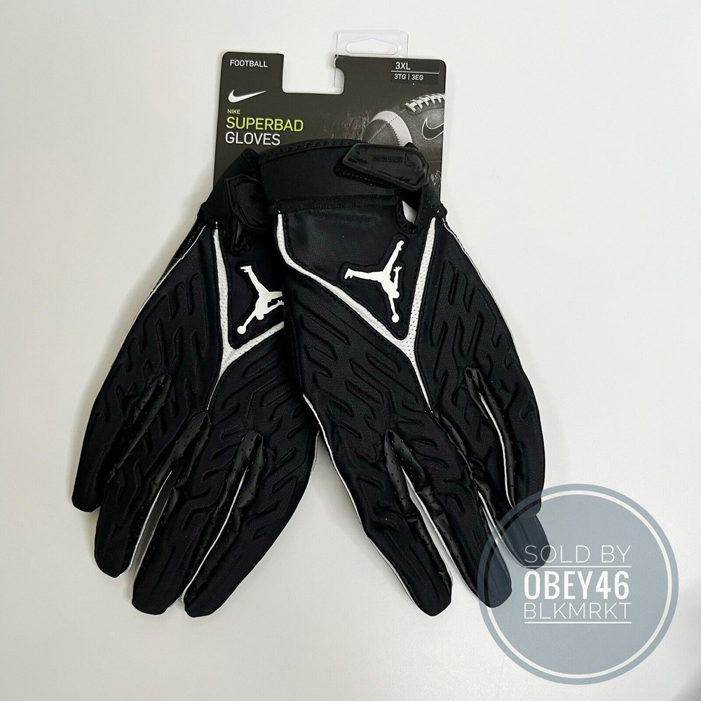 Men's Nike Superbad Football Jordan Receiver Gloves Black DM0052-091 Size XXXL